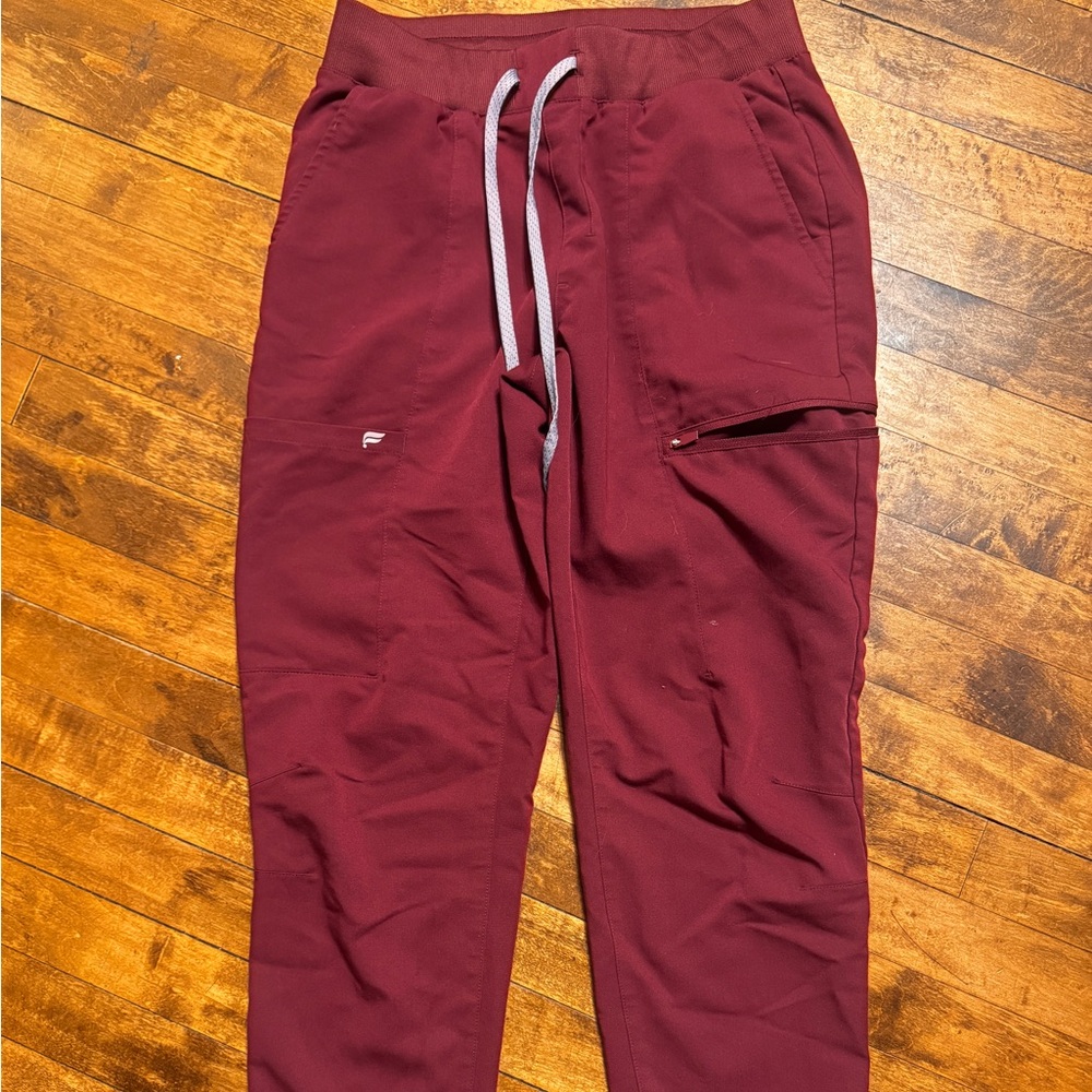 Fabletics Maroon Scrub Pants
